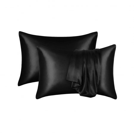 Satin Silk Pillowcase - Black