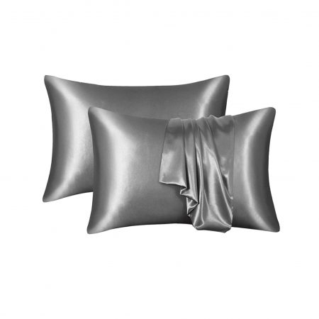 Satin Silk Pillowcase - Grey