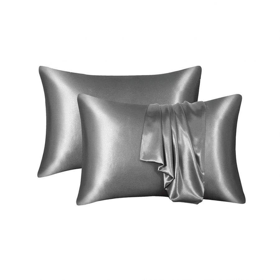Satin Silk Pillowcase - Grey