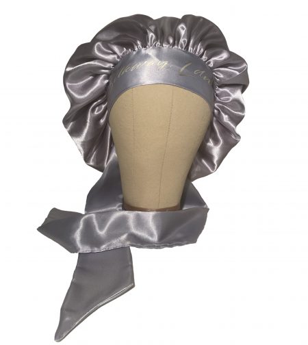 SilkwaysLdn Satin Silk Bonnet - Grey
