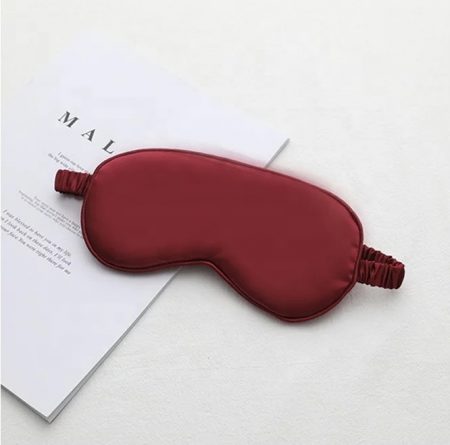 SilkwaysLdn Satin Silk Eye Mask - Deep Red