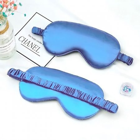 SilkwaysLdn Satin Eye Mask - Chicago Blue