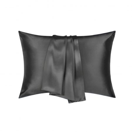 2 Satin Pillowcases - Charcoal Grey