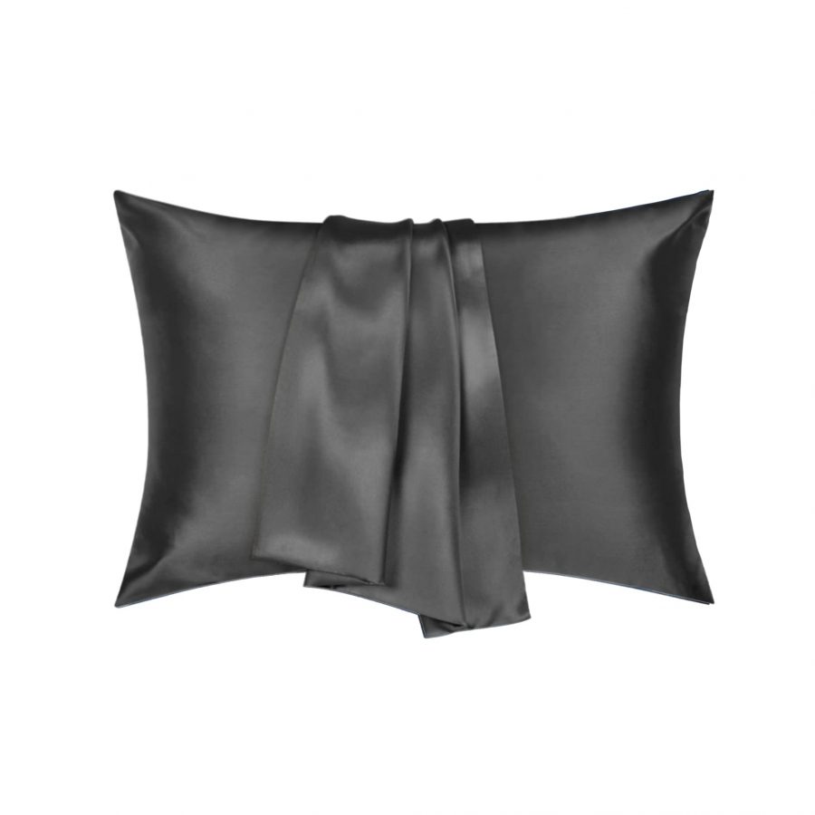 2 Satin Pillowcases - Charcoal Grey