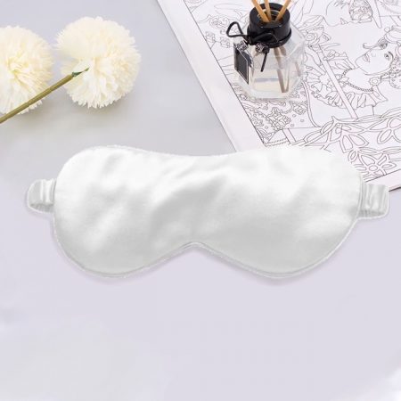 SilkwaysLdn Satin Eye Mask - Light Silver