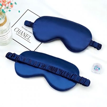 SilkwaysLdn Satin Eye Mask - Navy Blue